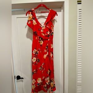 Socialite Nordstrom Dress! Orange/Red Wrap Dress